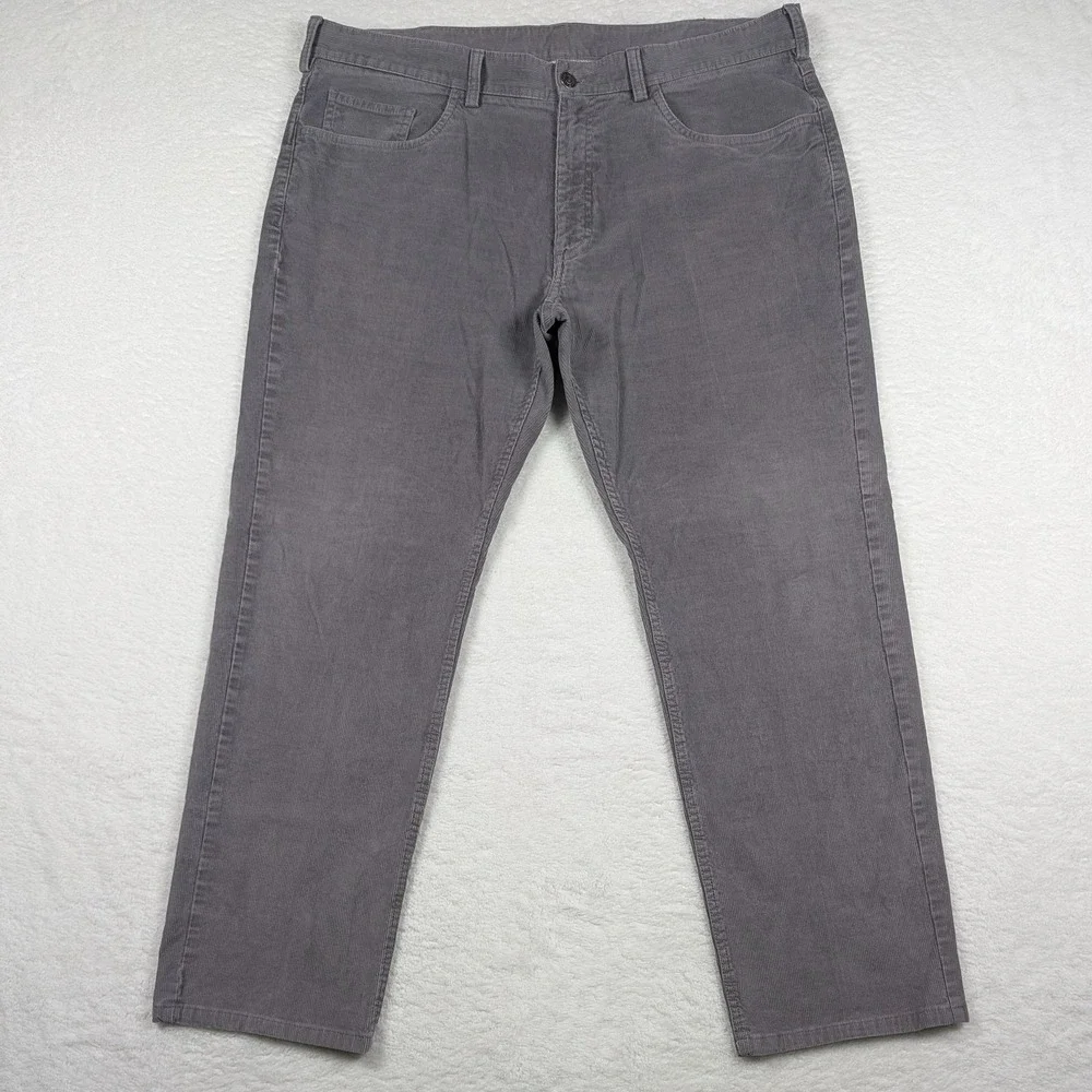 Brooks Brothers Pants Mens 38x30 Gray Corduroy Stretch‎ 5 Pocket Chino Casual